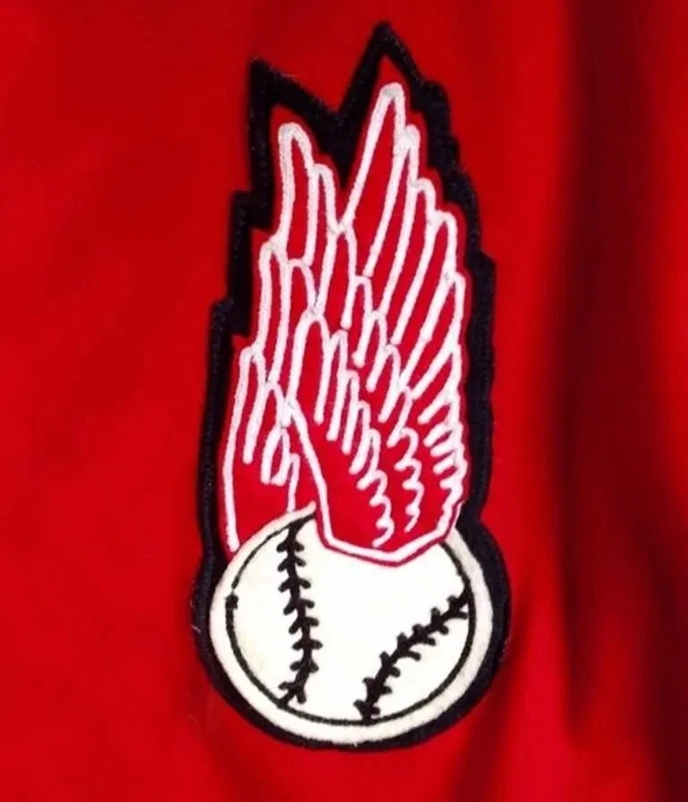 1950 Rochester Red Wings Varsity Wool Genuine Cowhide Sleeves Men Bomber Jacket - Image 2