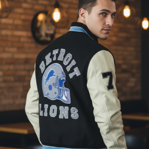 Beverly Hills Cop Axel Foley Detroit Lions Varsity Jacket