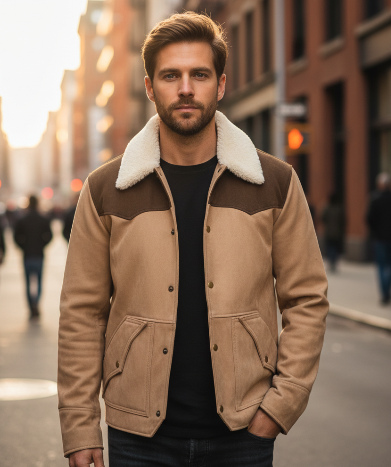 John Dutton Yellowstone Jacket | Brown Cowhide Coat