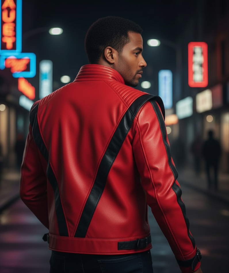 Michael Jackson Thriller Red Cowhide Jacket - Image 2