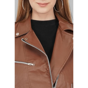 Aaron Craft Women's real Cowhide Bomber Biker Jacket