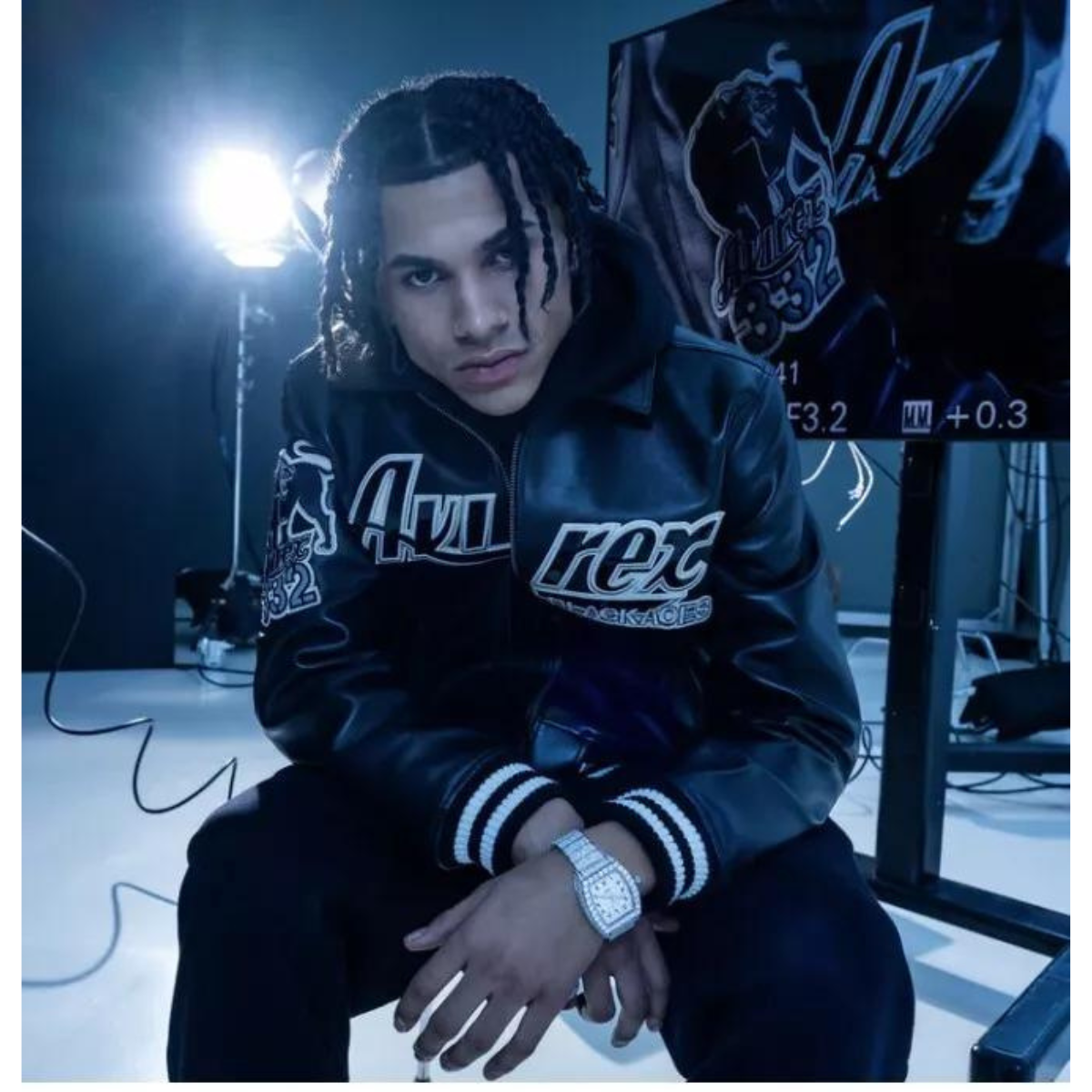 Avirex Tuskegee Black Aces Cowhide Jacket Black - Image 3