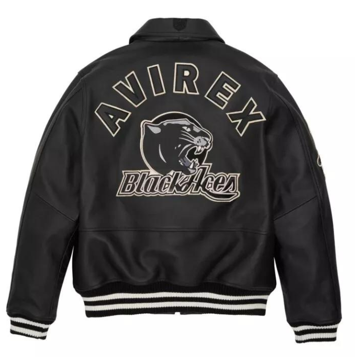Avirex Tuskegee Black Aces Cowhide Jacket Black - Image 4