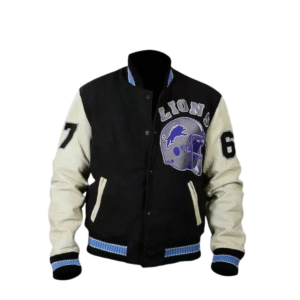 Beverly Hills Cop Axel Foley Detroit Lions Vintage Wool/Cowhide Jacket