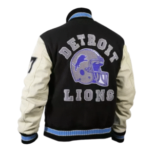 Beverly Hills Cop Axel Foley Detroit Lions Vintage Wool/Cowhide Jacket