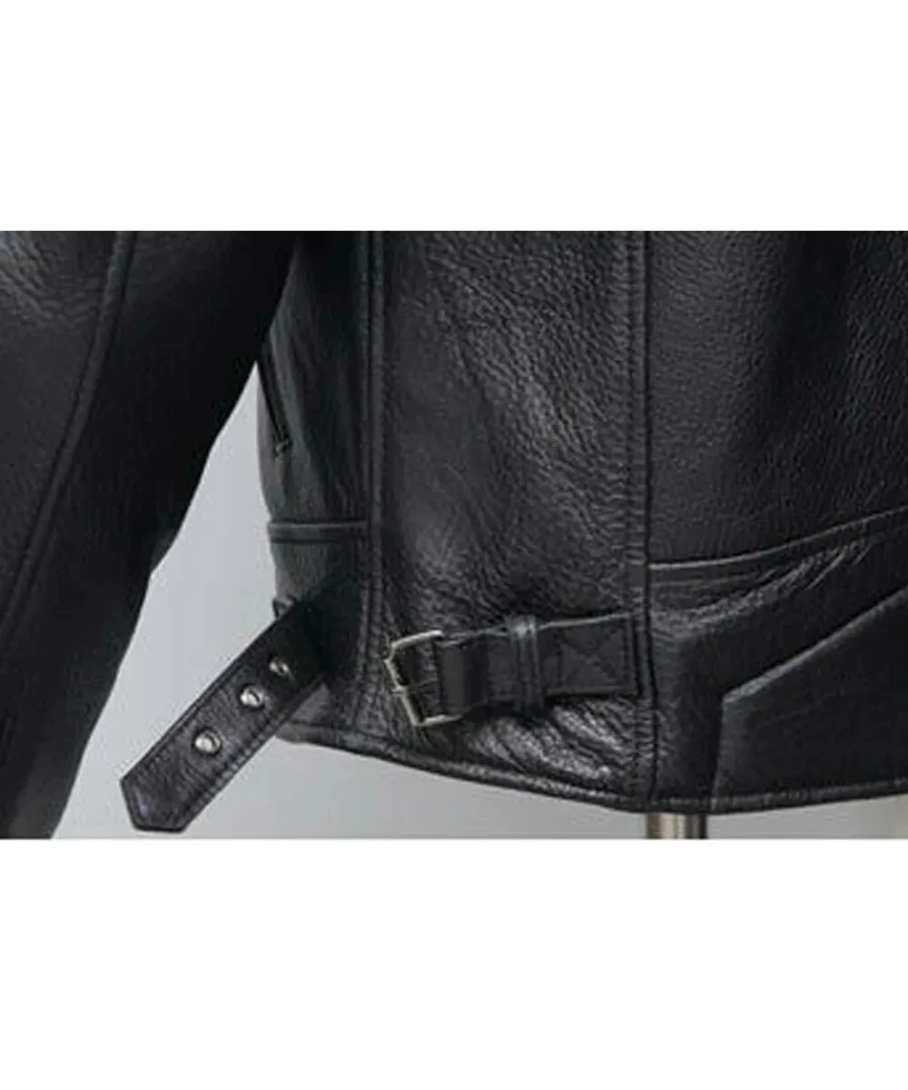 Biker Goldwing Black Genuine Cowhide Cowhide Bike Motorcycle Rider Men's Jacket - Image 2