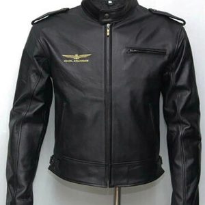 Biker Goldwing Black Genuine Cowhide Cowhide Bike Motorcycle Rider Men's Jacket
