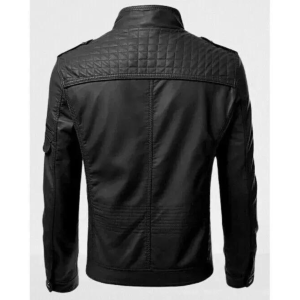 Black Cowhide Biker Fashion Jacket for Men, Men Cowhide Outerwear