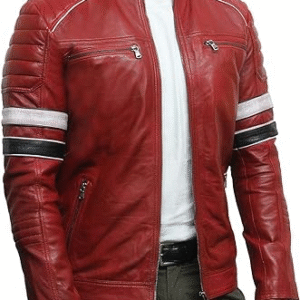 Black Cowhide Jacket Mens - Cafe Racer Real sheepskin Cowhide Distressed Motorcycle Jacket