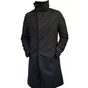 Blade Men's Trench Runner Coat – Ryan Gosling Cotton Black Fur Coat