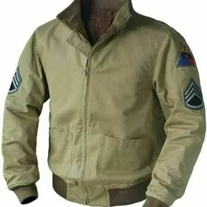 Brad Pitt US Army Fury Military Tanker WW2 Casual Bomber Cotton Jacket For Men