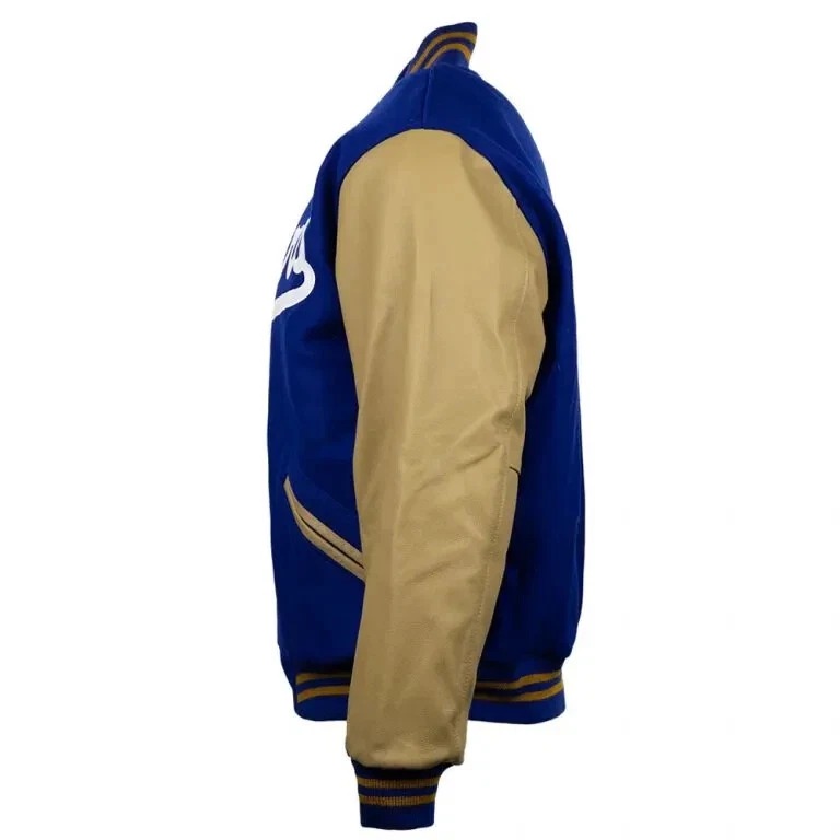Brooklyn Dodgers 1951 Wool & Cowhide Full-Zip Varsity Letterman Men's Jacket - Image 3