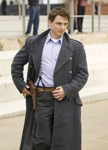Captain Jack Harkness Grey Wool Fabric Fashion Cabin - Image 6