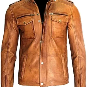 Classyak Men's Fashion Real Cowhide Jacket