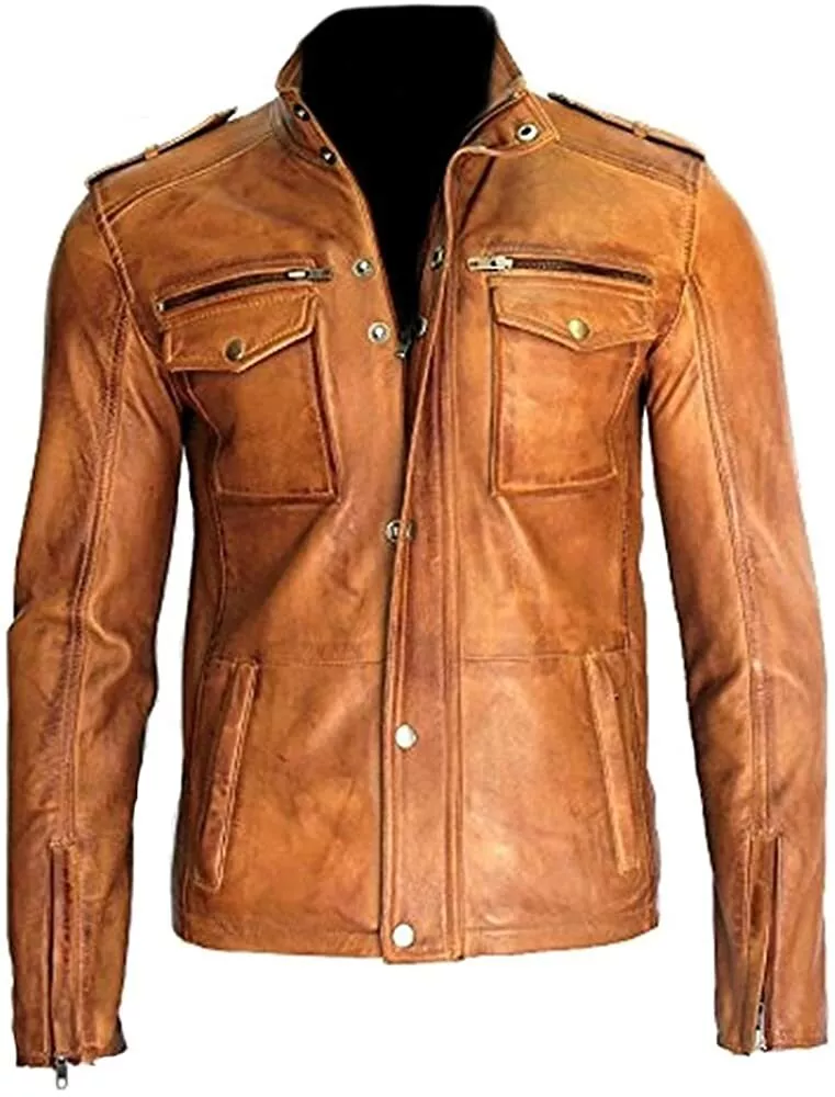 Classyak Men's Fashion Real Cowhide Jacket