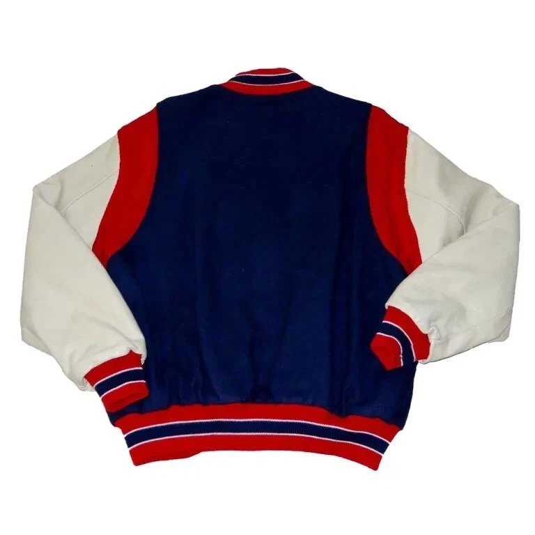 Cleveland Indians 1948 Varsity Wool Genuine Cowhide Sleeves Letterman Women Jacket - Image 2