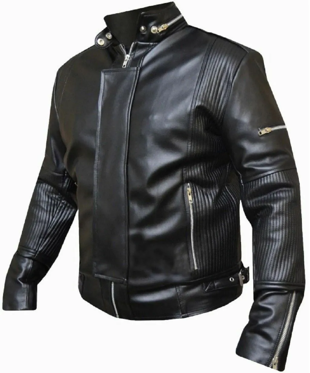DAFT PUNK ELECTROMA BLACK Cowhide JACKET - Image 2