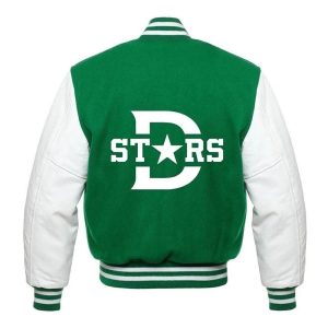 Dallas Stars Classic Green Wool Genuine Cowhide Sleeves Varsity Letterman Jacket