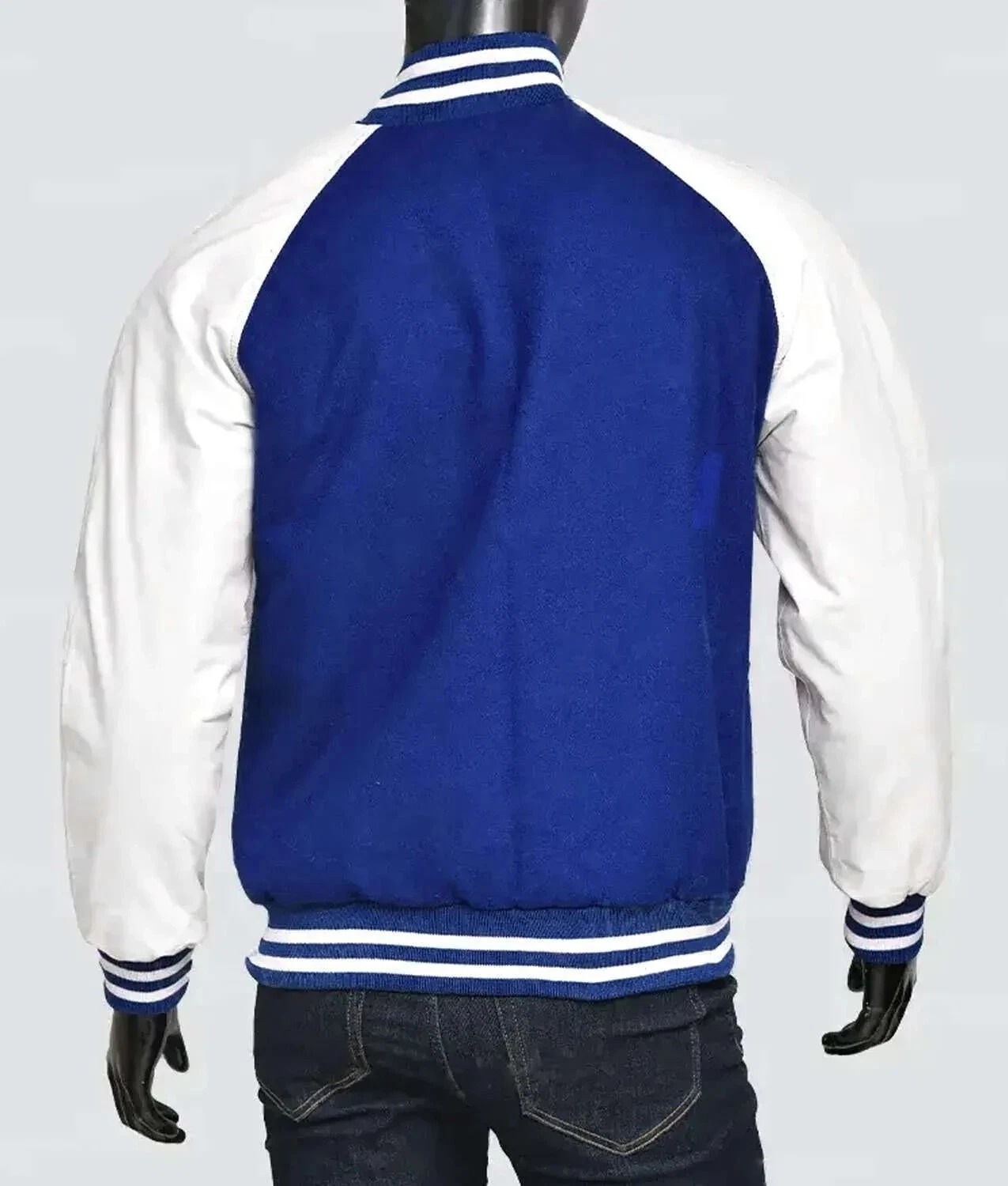 Elton John Dodger Wool & Genuine Cowhide Sleeves Varsity Women's Letterman Jacket - Image 3