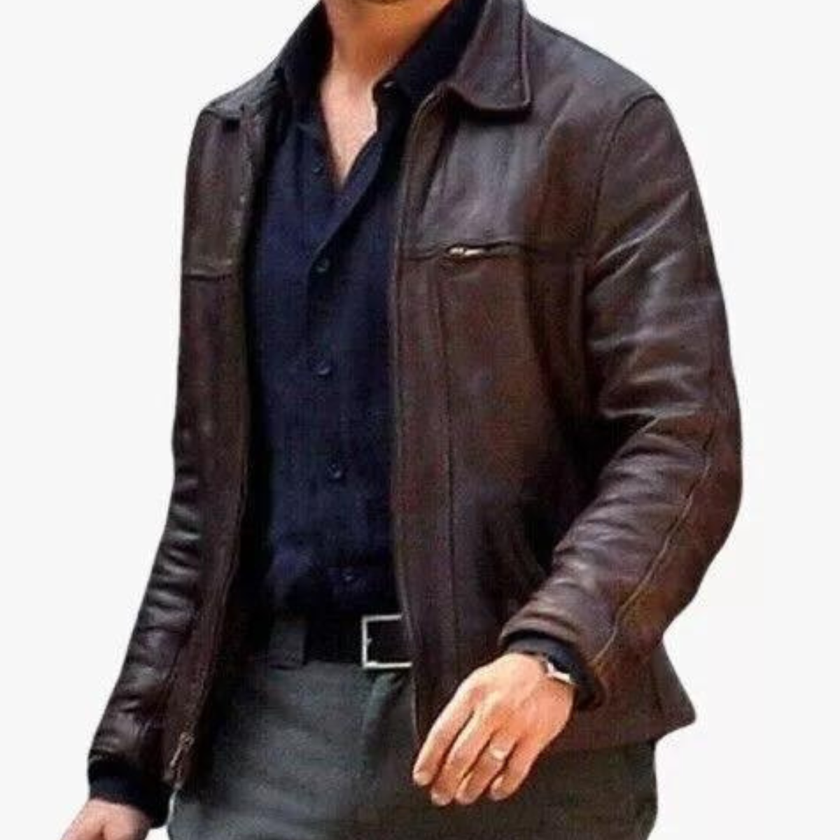 Genuine Sheep Cowhide Inception Cobb Vintage Black Men's Biker Jacket