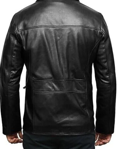 Genuine Sheep Cowhide Inception Cobb Vintage Black Men's Biker Jacket - Image 2