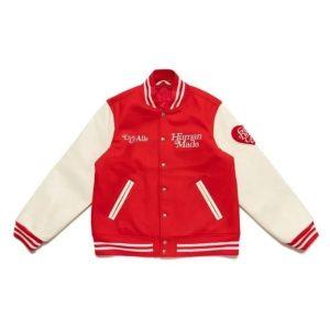 Girls Don’t Cry Dry Alls Human Made Wool Cowhide Letterman Varsity Women's Jacket