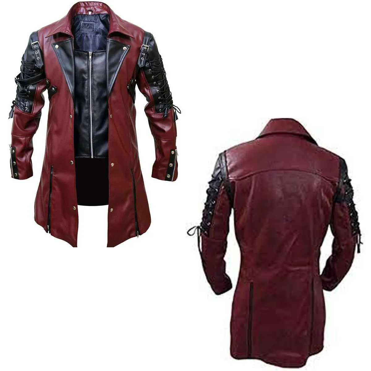 Goth Matrix Steampunk Gothic Cowhide Coat
