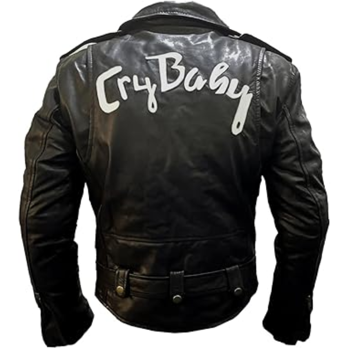 Johnny Depp Wade Walker Cry Baby Motorcycle Brando Black Cowhide Jacket - Image 3