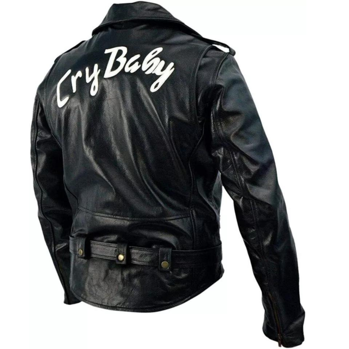 Johnny Depp Wade Walker Cry Baby Motorcycle Brando Black Cowhide Jacket - Image 4