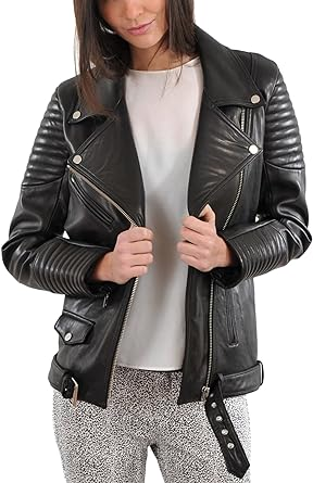 Kingdom Cowhide Women's Cowhide Jacket Coat Genuine real Pure Cowhide Bomber Biker Jacket