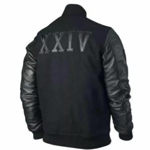 Kobe Destroyer XXIV Battle Michael B Jordan Cowhide Sleeves Bomber Jacket Coat