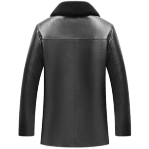 Winter Fur Collar Cowhide Jacket Men's Button Cowhide Men Loose Plus fleece Thick Men's Cowhide Jacket Coats