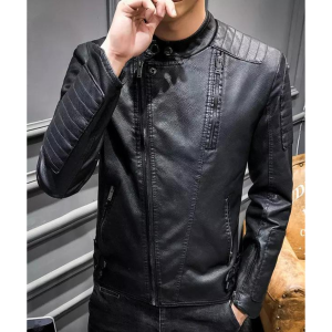 Men Cowhide Jacket Fashion Streetwear Spring Men's Jacket Hip Hop Lapel Zipper Jacket Men