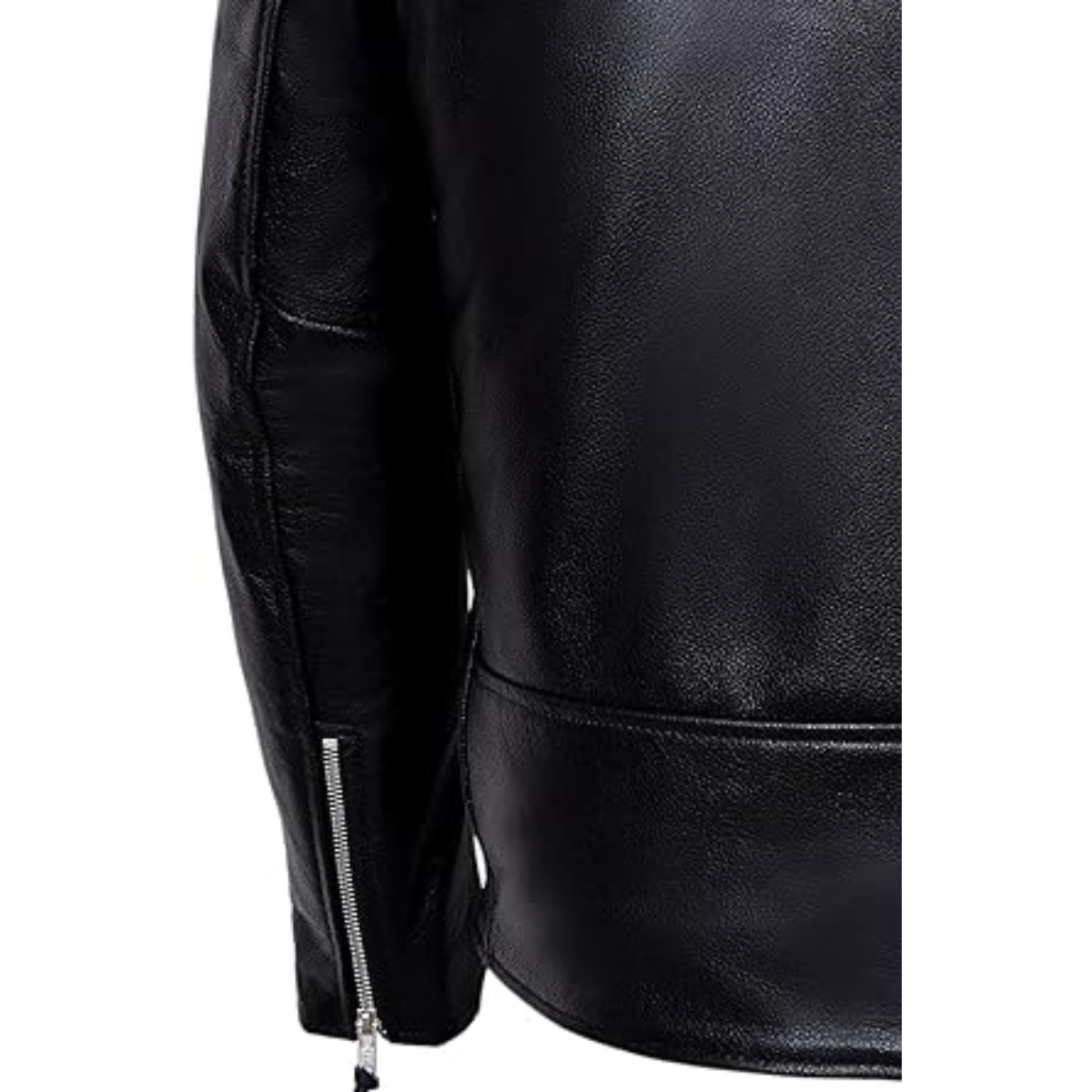 Men's Black METAL SPIKES Brando Jacket Motorcycle Cowhide Real Cowhide Jacket - Image 3