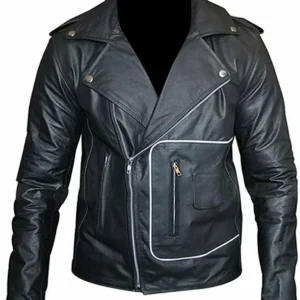 Men’s Grease T Birds Black Motorcycle Cowhide Jacket