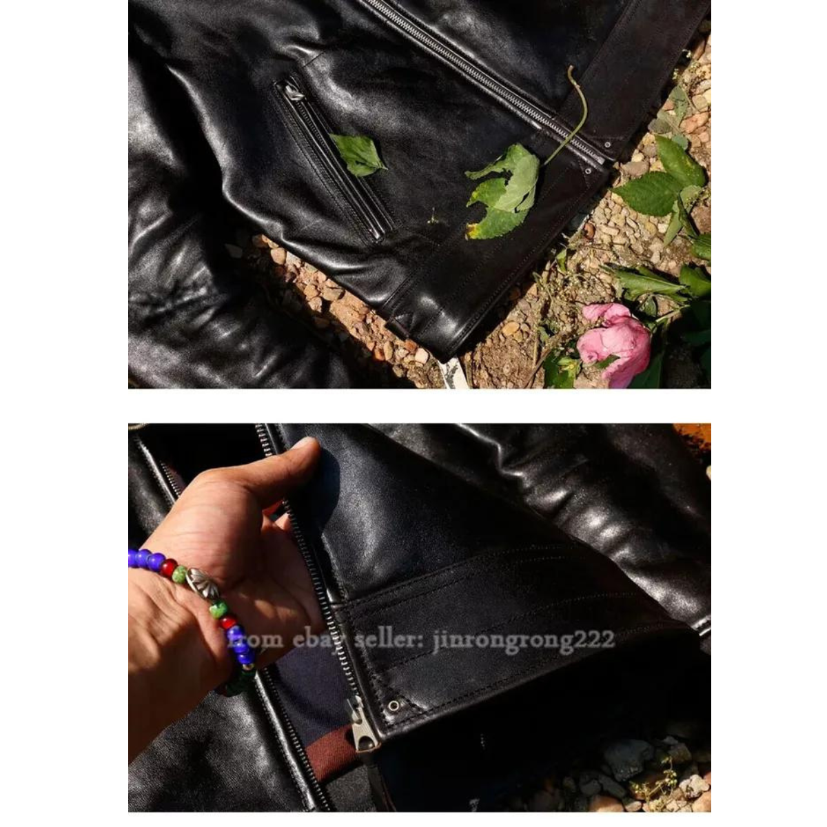 Men's Japanese Retro Cowhide Jacket - Slim Fit - Image 4