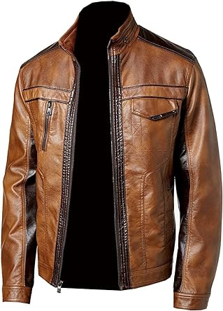 Men's Two Tone Light and Dark Brown Cowhide Jacket Blazer