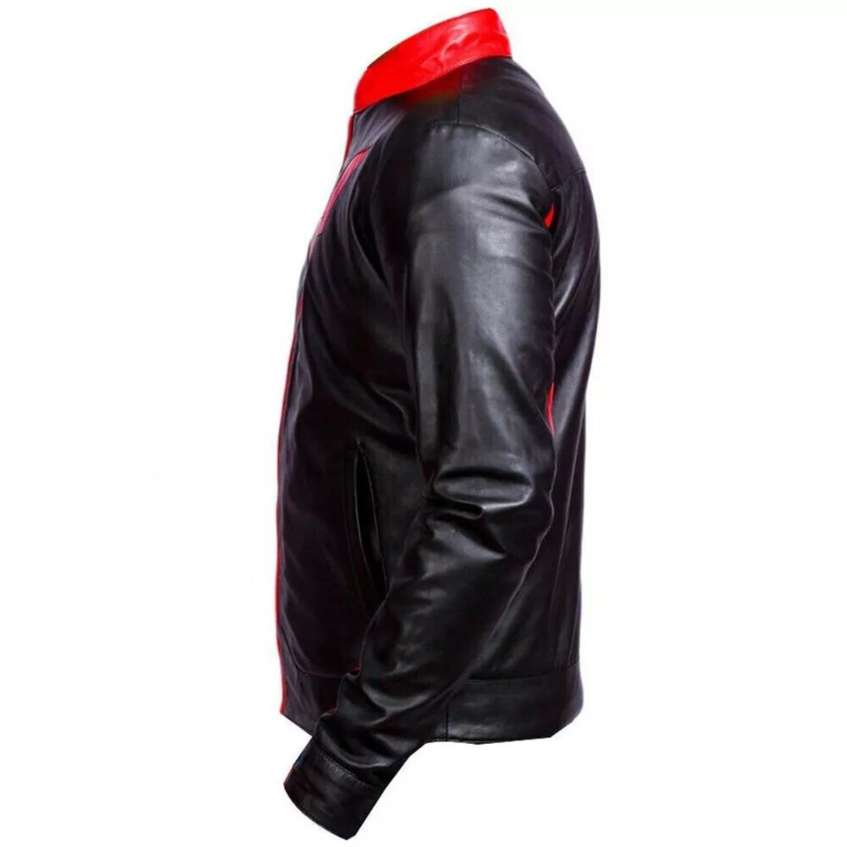 Men's Vintage Black & Red Beyond Bruce Wayne Motorbike Costume Jacket - Image 4