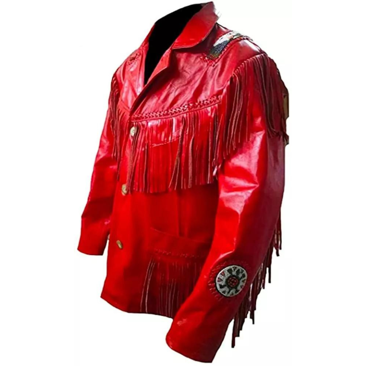 Men's Western Cowboy Real Cowhide Cowhide Jacket - Image 3