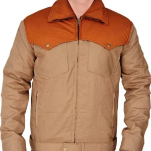Mens Kevin Costner Yellowstone Series John Dutton Casual Outerwear Cotton Jacket