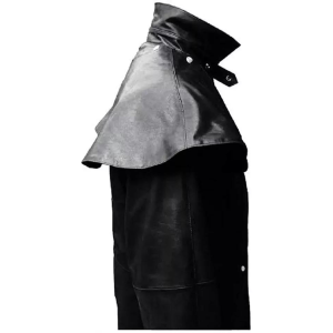 Mens Real Black Cowhide Long Coat Duster Riding Hunting Steampunk Trench Matrix