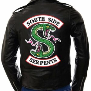 Mens Riverdale Southside Serpents Faux Cowhide Biker Club Jughead Jones Jacket