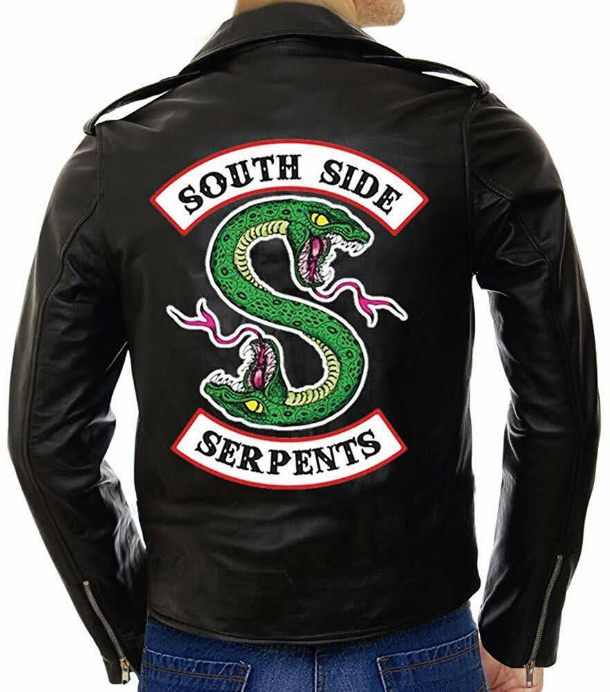 Mens Riverdale Southside Serpents Faux Cowhide Biker Club Jughead Jones Jacket - Image 2