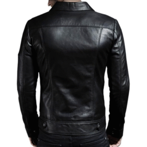 Men’s Slim Fit Cowhide Biker Jacket