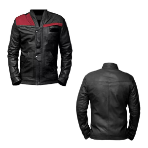 Men's Star Wars Finn Costume Avenger Black Real Cowhide Jacket