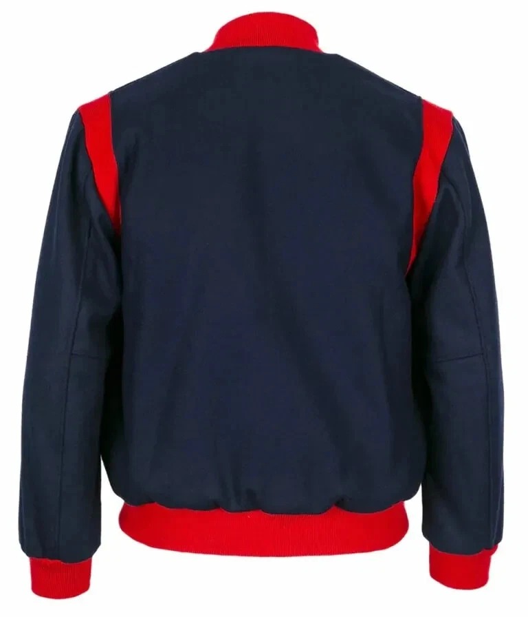 Minnesota Twins Blue Varsity Wool Bomber Letterman Jacket Free Shipping - Image 4