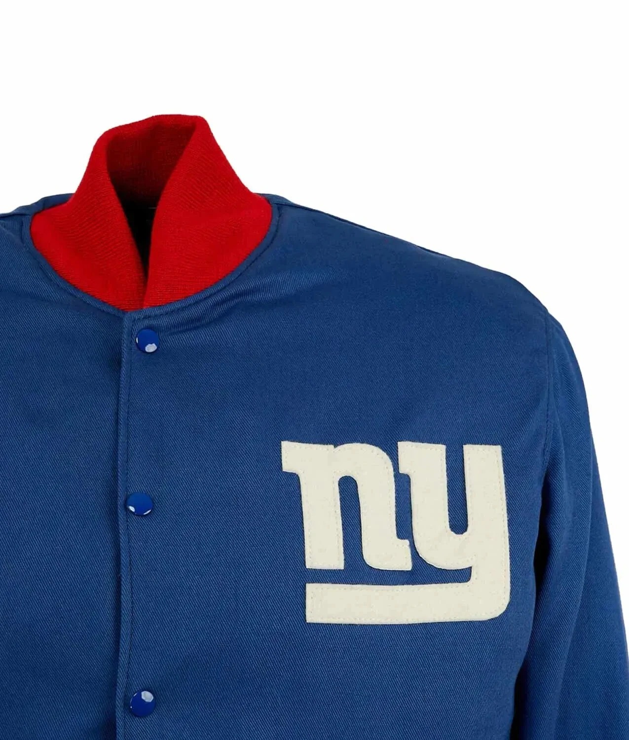 NY New York Giants 1959 Blue Wool Varsity Letterman Men's Football Bomber Jacket - Image 2