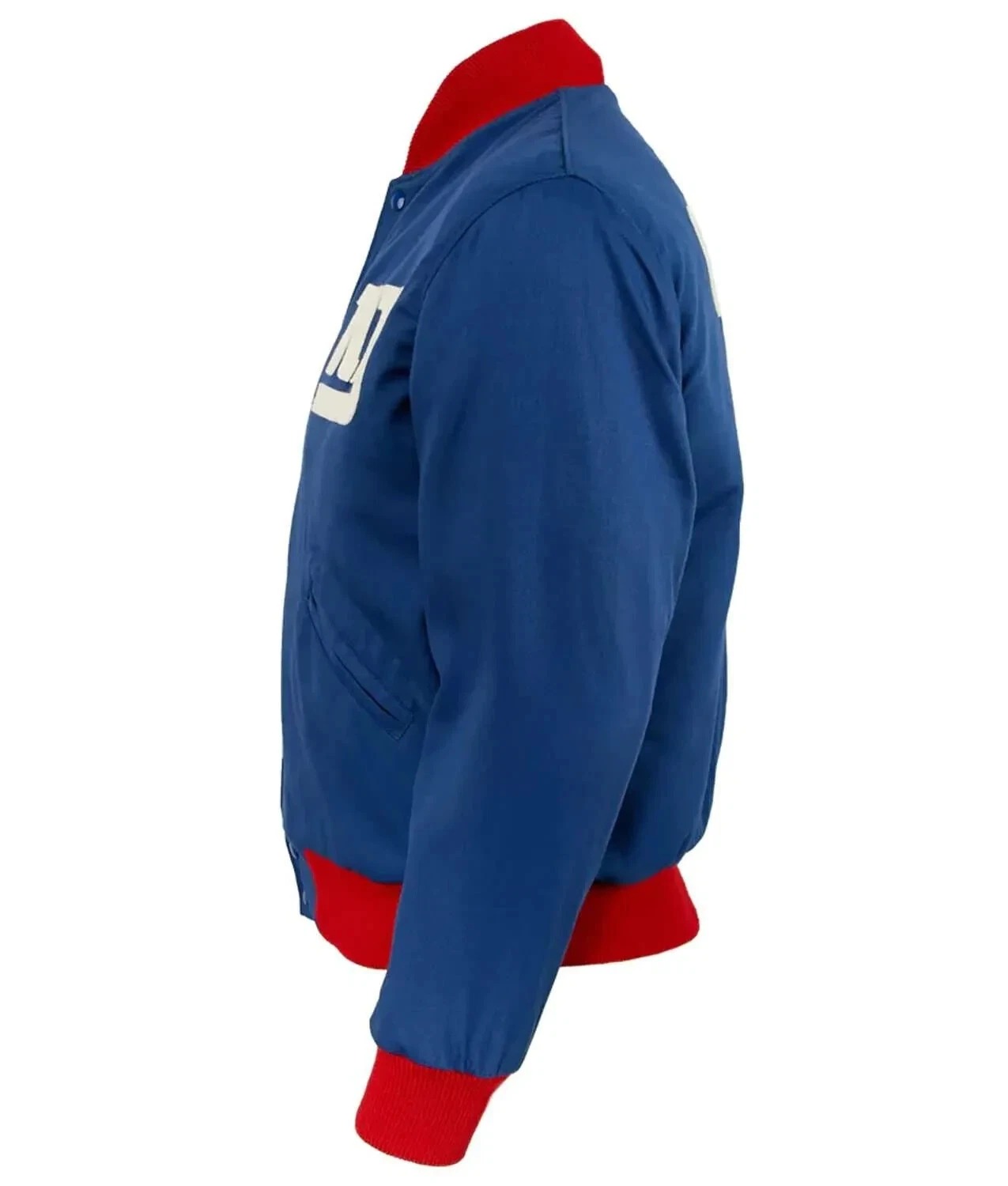 NY New York Giants 1959 Blue Wool Varsity Letterman Men's Football Bomber Jacket - Image 3