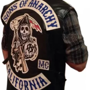 New Sons of Anarchy Biker Vest | SOA Motorcycle Highway Gangs Real Cowhide Vest
