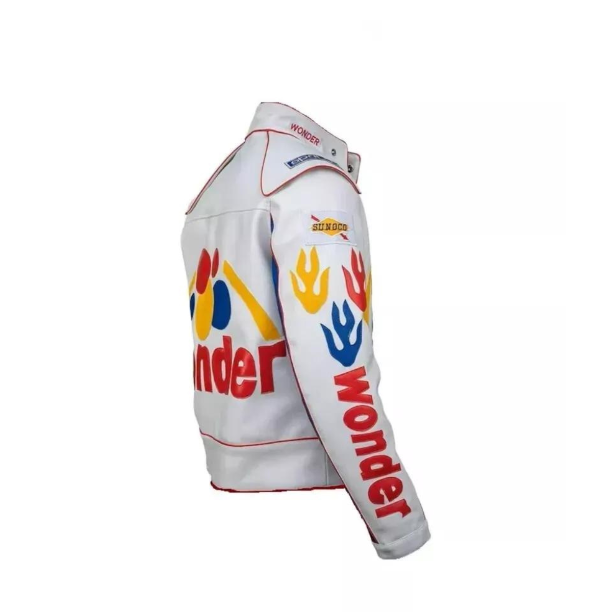 Ricky Bobby Jacket for Men-Talladega Nights Costume-White Faux Wonder bread Jacket - Image 2